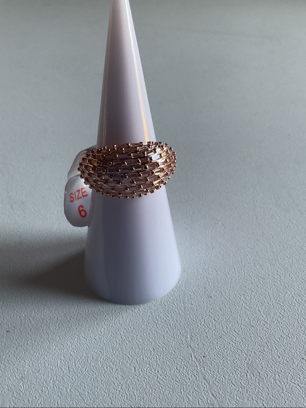 bp Gold-Tone Textured Dome Statement Ring